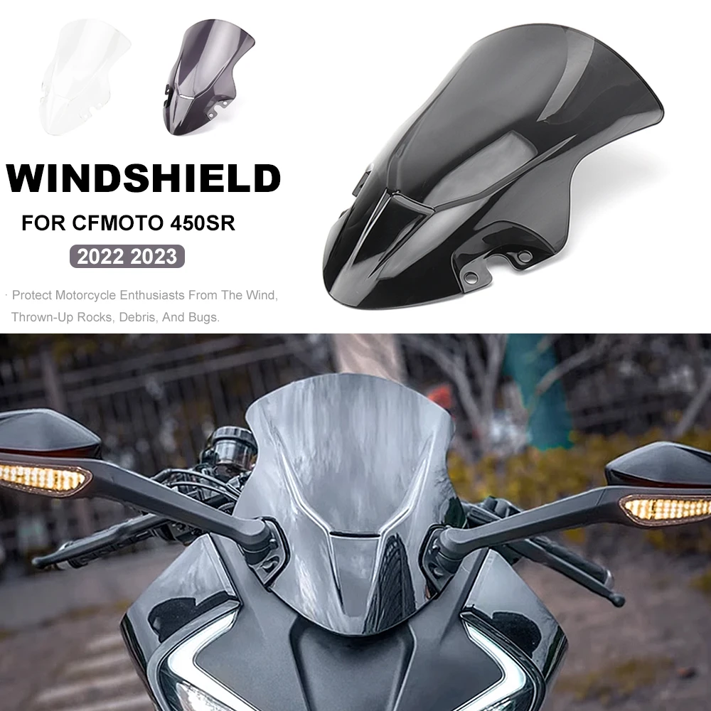 

Motorcycle Windshield Windscreen For CFMOTO 450SR 450 SR 450sr 2022 2023 Odometer Visor Front Wind Shield Screen Deflectors