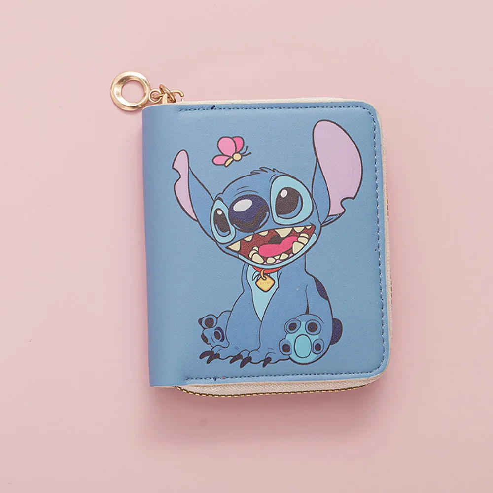 Kawaii Stitch Anime Coin Purse Fashion Cartoon Zipper Wallet  Student Print Card Holder ID Storage Bag Card Pack Christmas Gifts