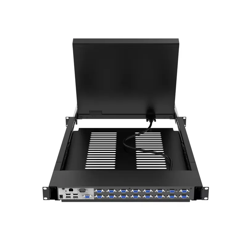 

LCD Switch Over IP，17'' LED IP KVM Switch 8 Port VGA IP 1U Rack Console Drawer