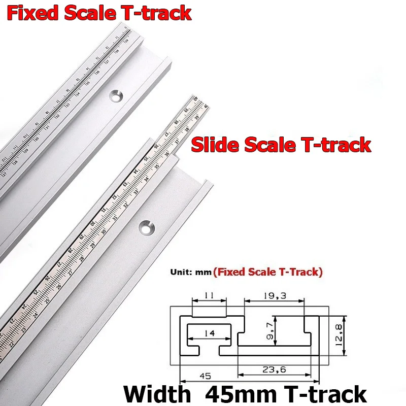 Imagem -03 - Liga de Alumínio Miter Track Woodworking Faça Você Mesmo Tool T-slot para Mesa Saw Router Table 45 mm Largura