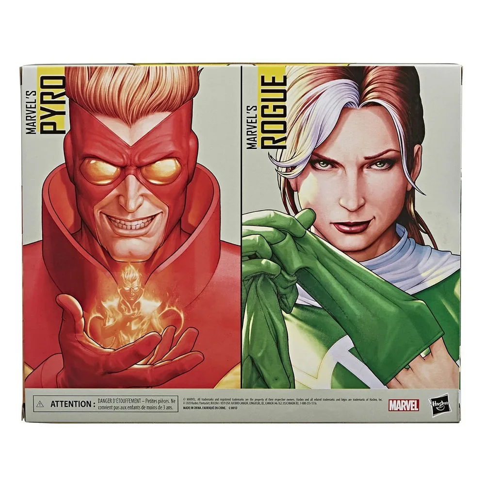 [In-Stock] Hasbro Marvel Legends Series Rogue and Pyro (X-Men) 2-Pack 15cm Nice Collectible Anime Action Figure Model Toy Gifts