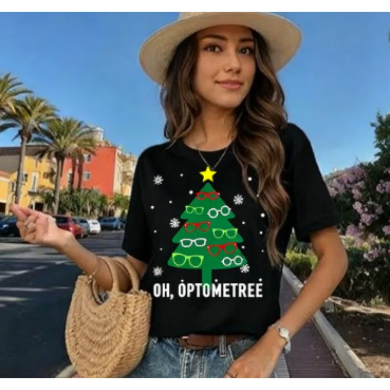 شجرة عيد الميلاد قياس البصر طالب العين فرقة تي شيرت #1