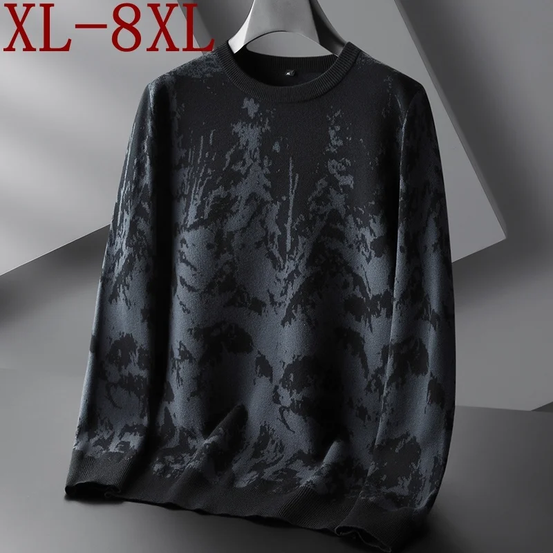 

7XL 6XL 8XL 2023 New Winter Top Quality Classic Sweater Men Long Sleeve Loose Pullover Casual Mens Sweaters Keep Warm Pull Homme