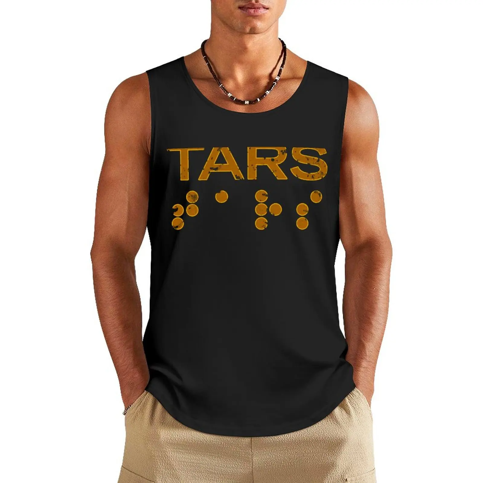 

TARS - Interstellar Essential Tank Top sleeveless gym shirts male muscle t-shirt