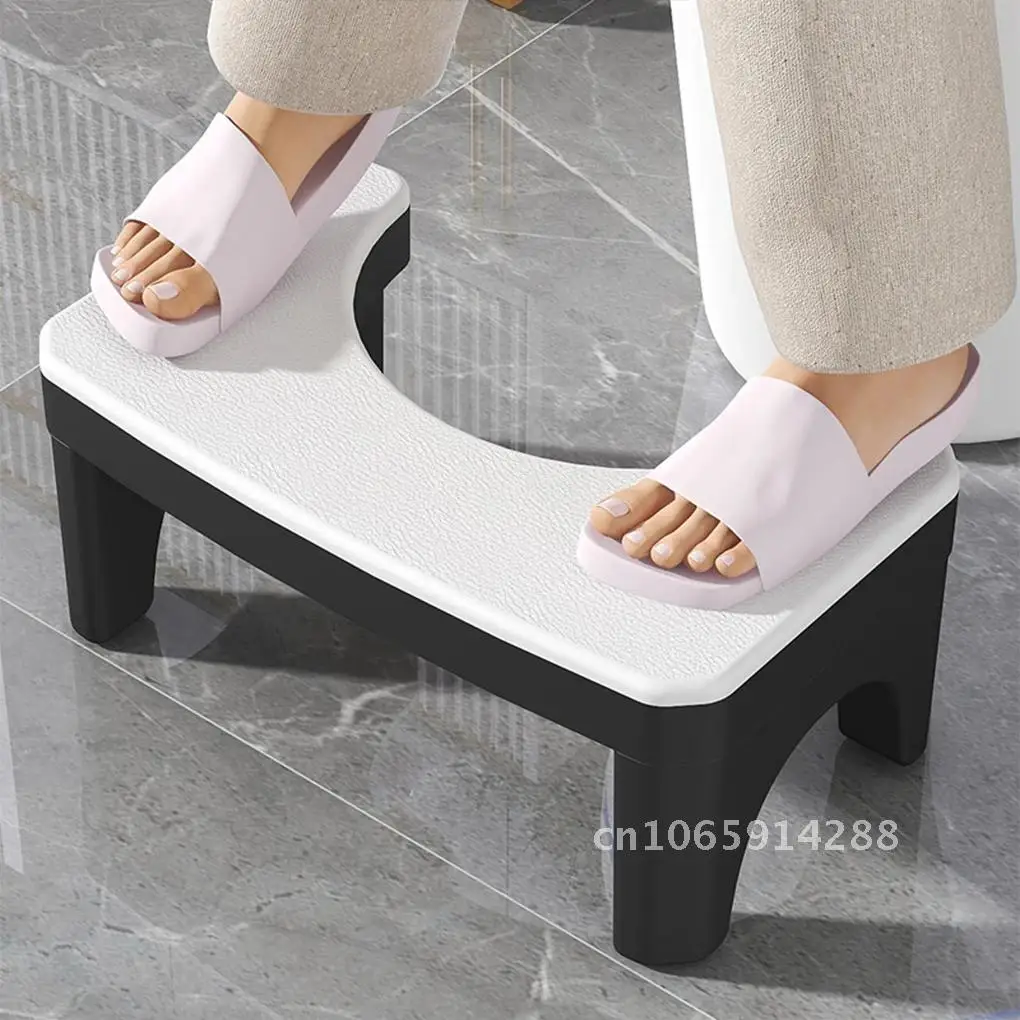 Step Stool For Stool Supplies - Stable Load-bearing Footrest Stool Space-saving Design And Bathroom Curved Toilet