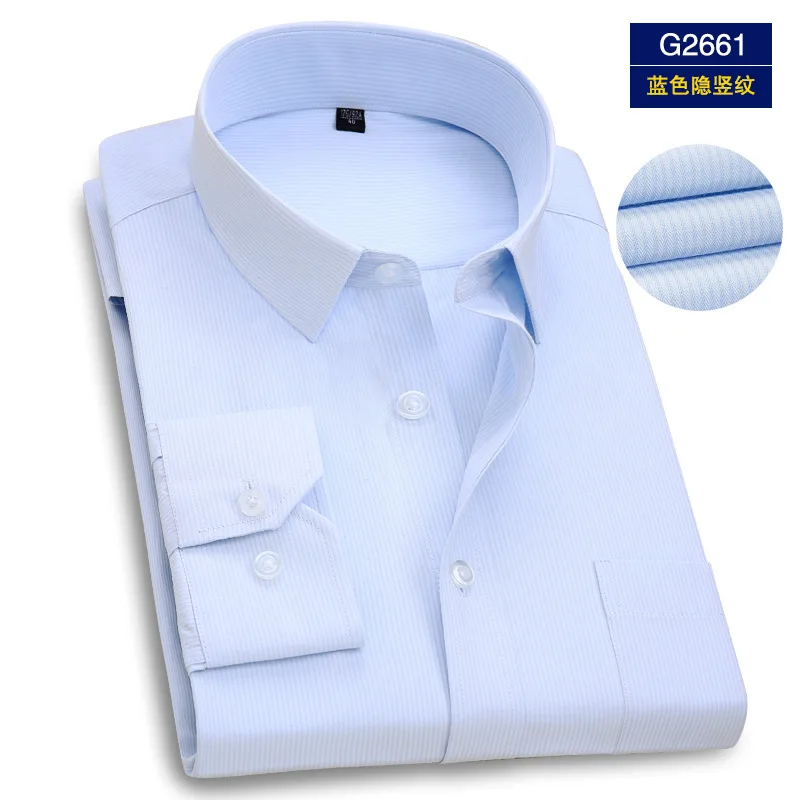 Heißer Verkauf männer Sozialen Hemd Langarm Business Casual Slim Fit Solide Formale Weiße Kleid Shirts Männer Kleidung Plus Größe 7XL 6XL