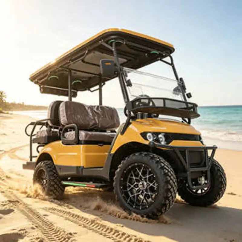 Golf Cart Steel Frame 4 Seater 60V AC Motor Street Legal Utility Vehicle for Park Sightseeing Buggy