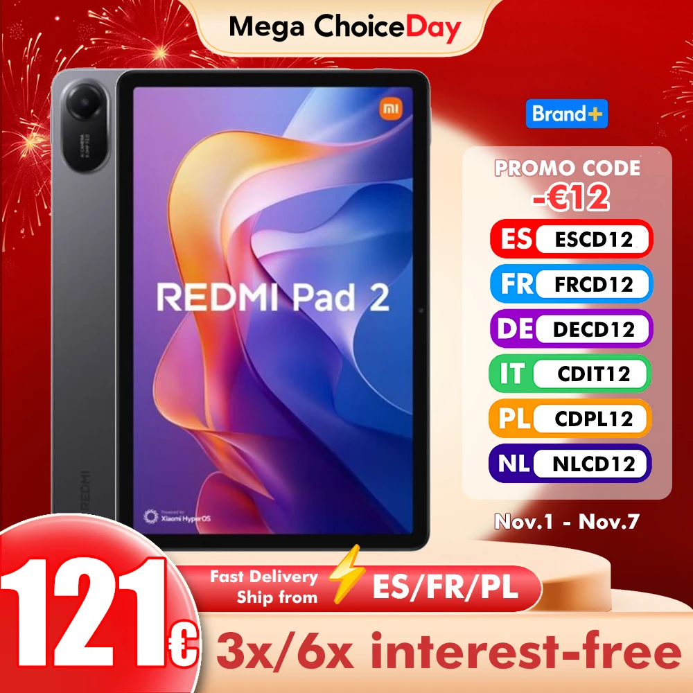 Xiaomi Redmi Pad 2 128 Go/256 Go WIFI 11" Écran 2,5 K Batterie 9000 mAh Tablette PC