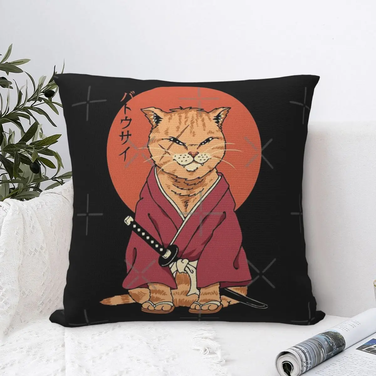 Подушка в стиле Neko Battousai, искусственная подушка, чехол для дивана, подушка для гостиной, детская подушка, белая