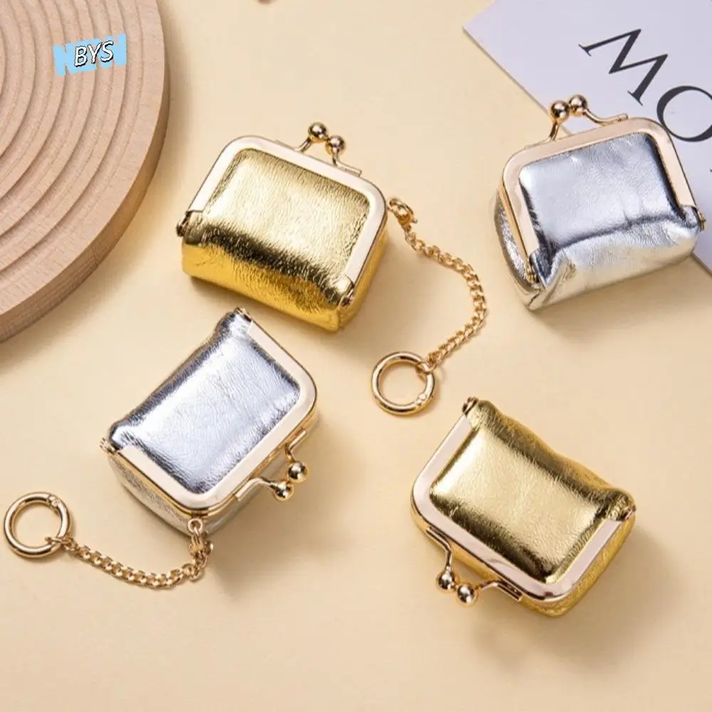 

Exquisite Leather Jewelry Storage Box Luxury Pure Color Earring Necklace Wallet Clasp Closure Small Size Mini Coin Purse Daily