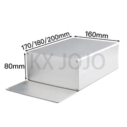 Aluminum Enclosure 160*80*170/180/200mm Split Case Electronic Project PCB Instrument Silver/Black DIY Power Supply