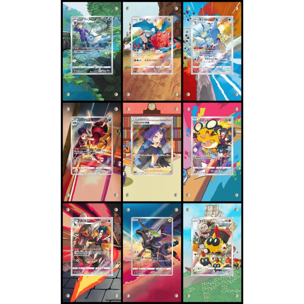 

Коллекция Pokemon PTCG, акриловая живопись, расширенная карта, кирпич Vaporeon Druddigon Kingdra Ariados Acerola Dedenne, аниме Periphera