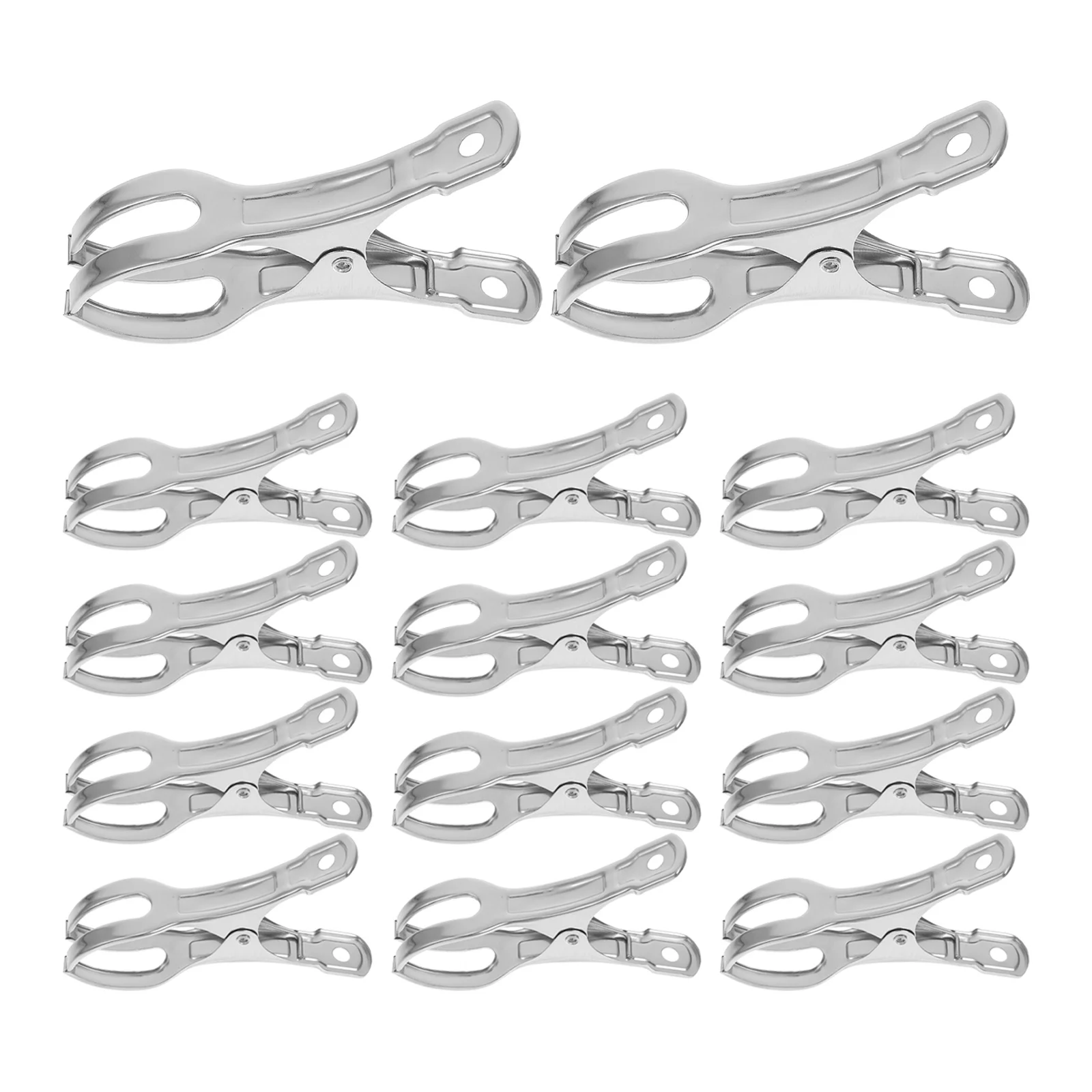 

30Pcs Stainless Steel Pool Cover Clamps Windproof Clips for Swimming Pool Winter Cover Fixing Multipurpose Clothes Quilt Pants