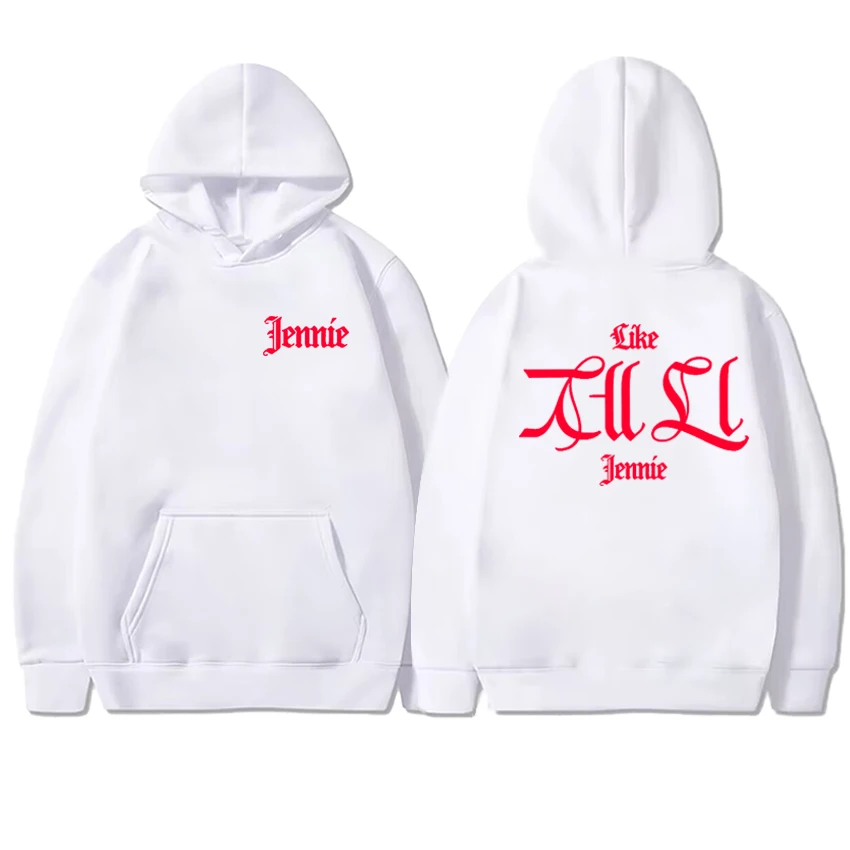 2025 جديد في مثل ألبوم جيني روبي واحد مزدوج الوجهين مطبوعة هوديي للجنسين موضة Y2k البلوز الرجال النساء بلوزة من الصوف