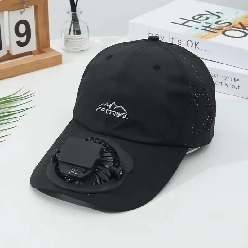 Breathable adult fan hat for summer charging, men's and women's sun shading, sun protection, outdoor leisure duckbill hat