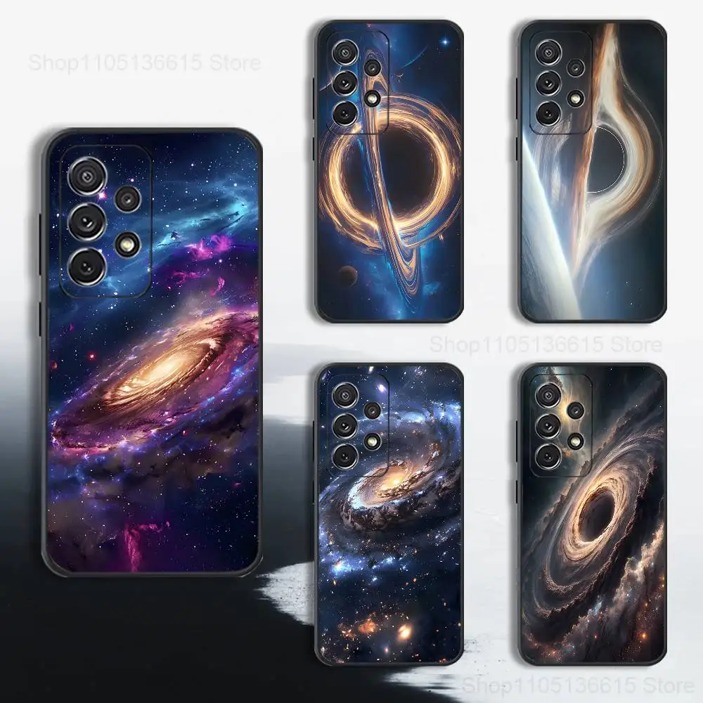 

Beautiful Starry Sky Planet Phone Case For Samsung S25,S24,S23,S22,S21,S20,S10,S9,Ultra,Plus,Lite,FE,Soft Silicone Black Cover