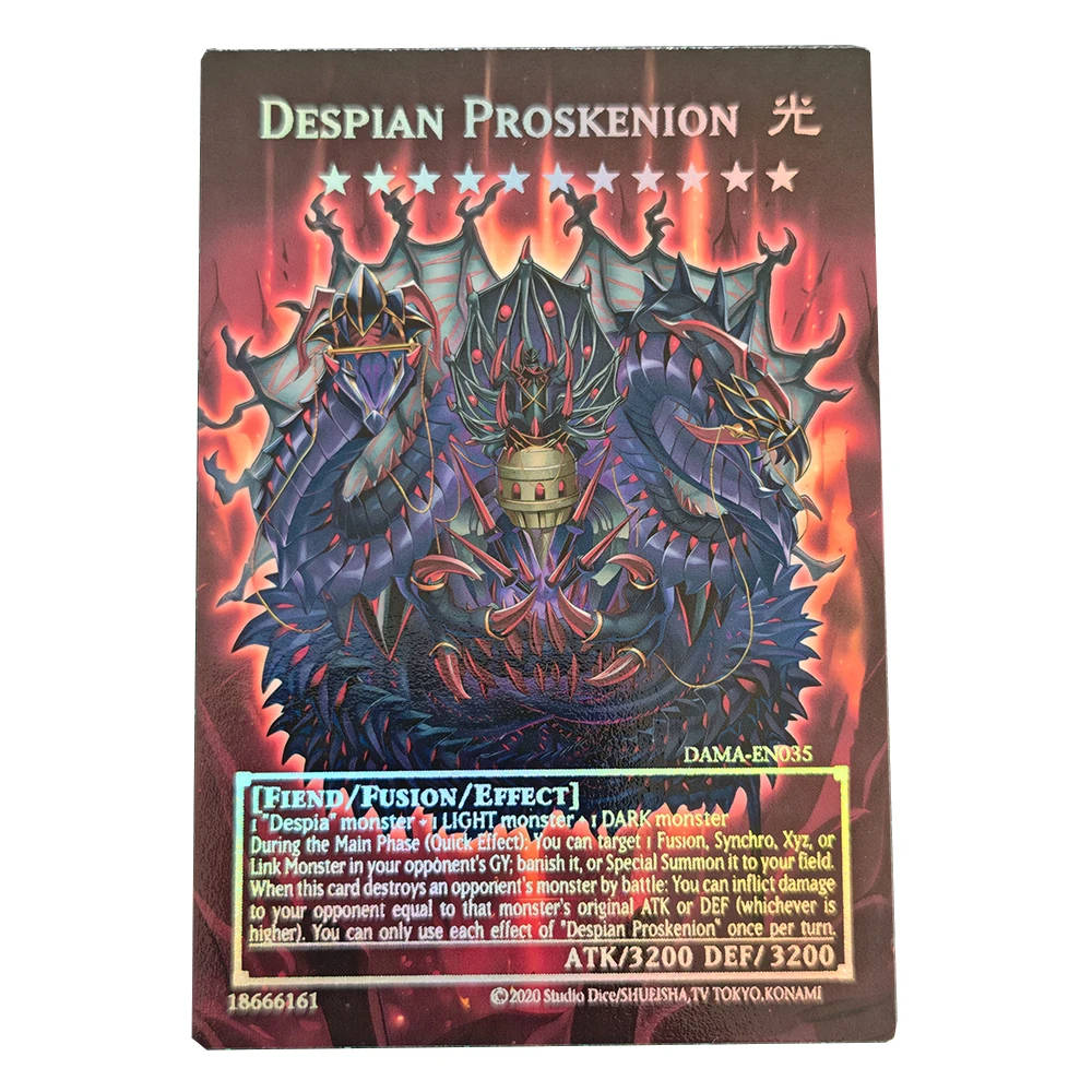 Yu-Gi-Oh DIY homemade Despian Comedy Tragedy Dramaturge Quaeritis Proskenion Luluwalilith Laser Glitter Collectible Card view 2