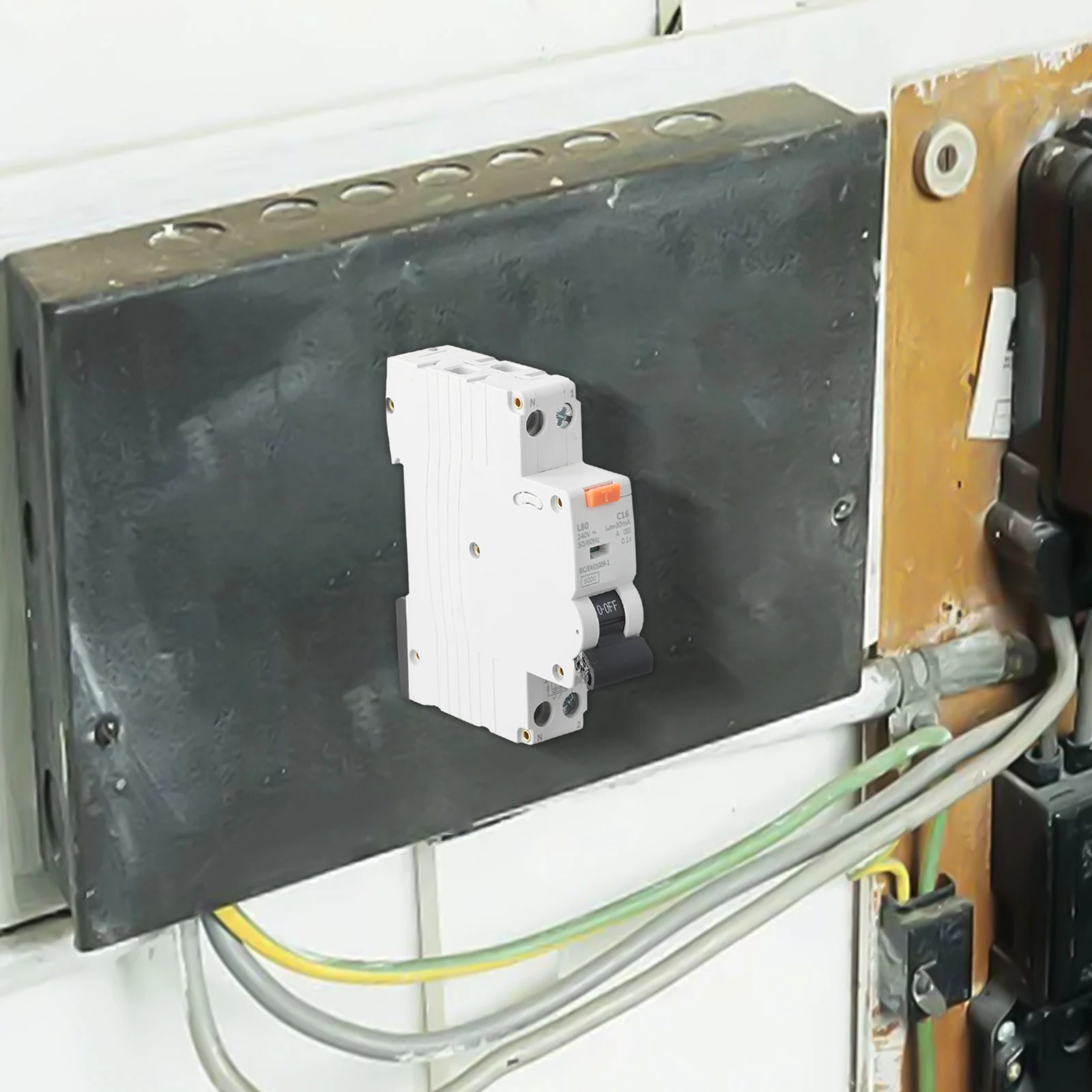 Compact for Circuit Breaker 16 Amp for Circuit Breaker for 1p N for rcd Fast Reaction Time 0. for 1s Flame-Retardant Material
