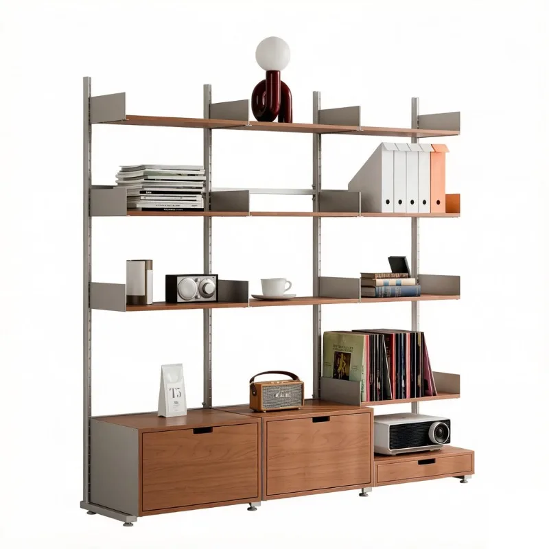 Small apartment freely combined display racks, no drilling required, layered shelves for storage racks