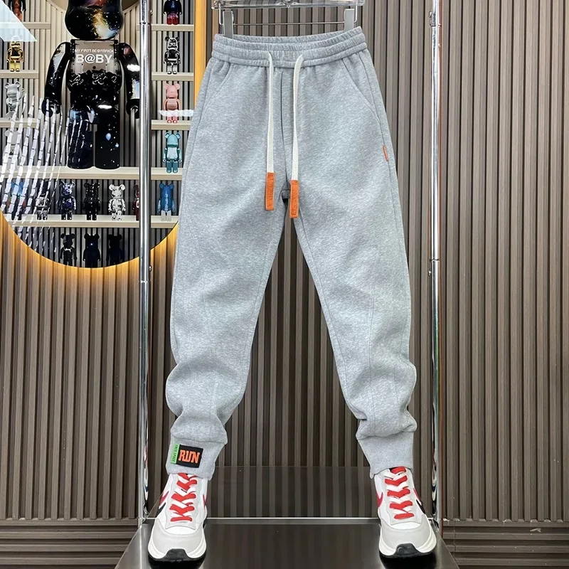 Casual Loose Men Sports 2025 Trend New Solid Color Tying Feet Casual Versatile Harem Pants