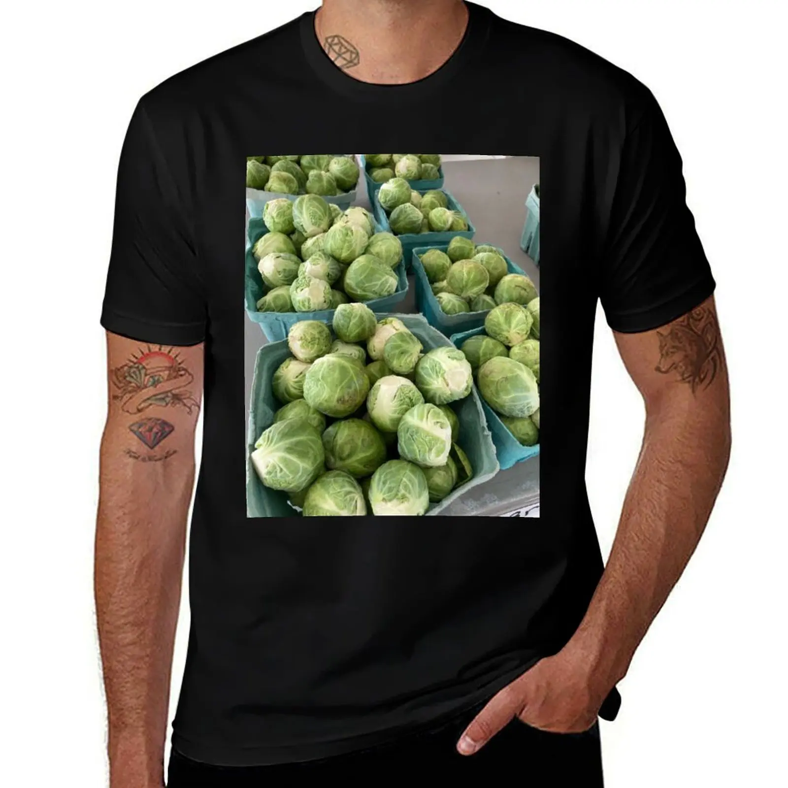 

Brussel Sprouts T-Shirt black cotton t-shirt plain for man package man t shirts cotton cotton t shirts high quality T-Shirt