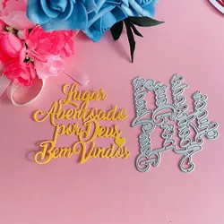 Nowe hiszpańskie portugalskie słowo dekoracji die metalu wykrojniki album do scrapbookingu DIY papierowych kartek wytłaczanie rękodzieło Die Cut handmade Craft