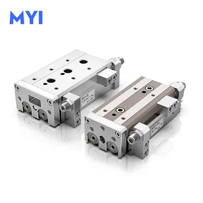 MXQ Type Air Slide Table Dual Rod Rail Slide Air Pneumatic Cylinder Bore 6/8/12/16/20/25mm Stroke 10/20/30/40/50/70/125/150mm