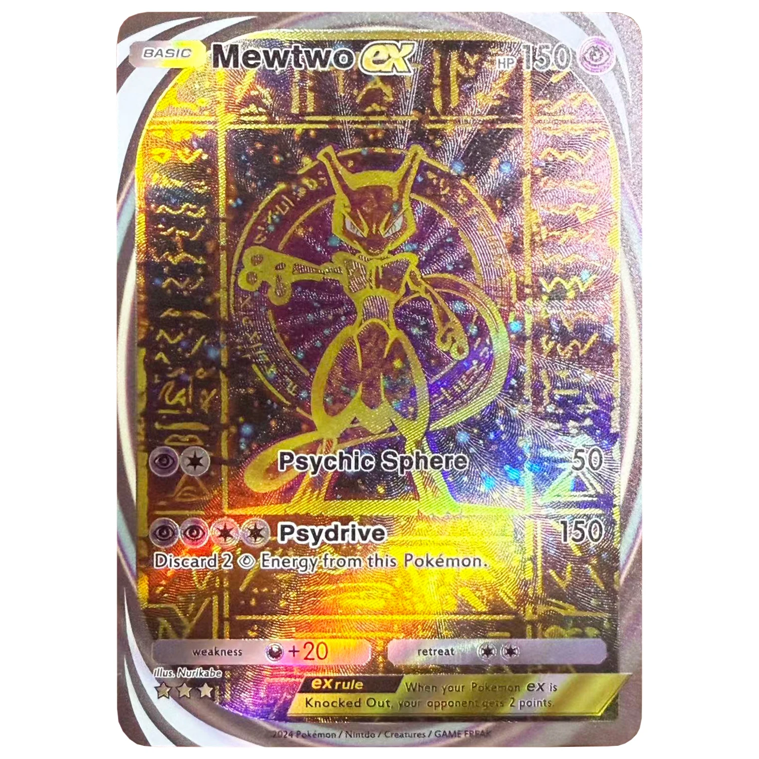 Diy hecho a sí mismo PTCG inglés bolsillo Mewtwo Arceus tarjeta Flash Mage Charizard X Ex juego clásico Anime colección tarjeta regalo juguete