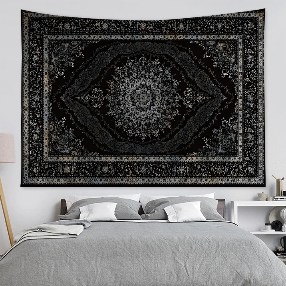 High-end American Retro Pattern Customizable Cartoon Tapestry Bohemian Wall Tapestry Mandala House Decor