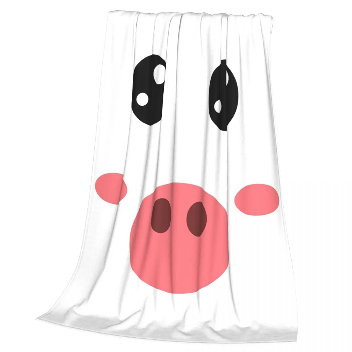 Funny Kawaii Pig Face Blanket Soft Warm Flannel Throw Blanket Cover for Bed Living room Picnic Travel Home Sofa