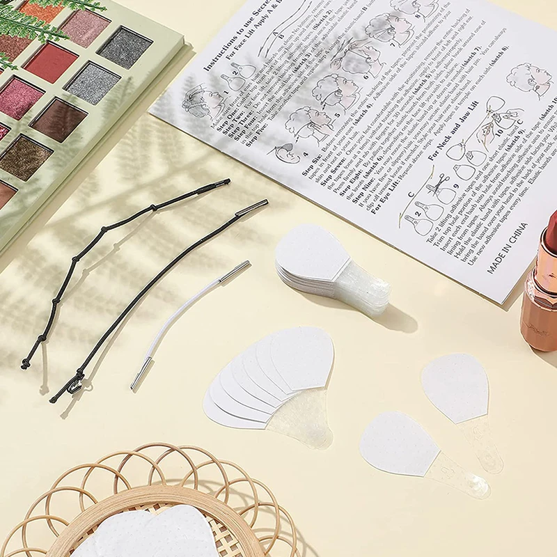 43 قطعة ملصقات الوجه غير المرئية الفورية الرقبة العين مزدوجة الذقن رفع الخامس شكل الشريط ماكياج تجميل التصحيح المواد اللاصقة أداة العناية بالوجه #4