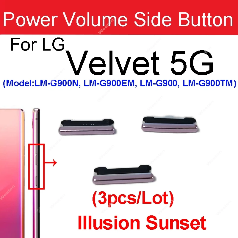Power Volume Side Buttons For LG Velvet Velvet 5G LM-G900 LM-G910 Volume Power Small Side Keys Repair Parts image 6