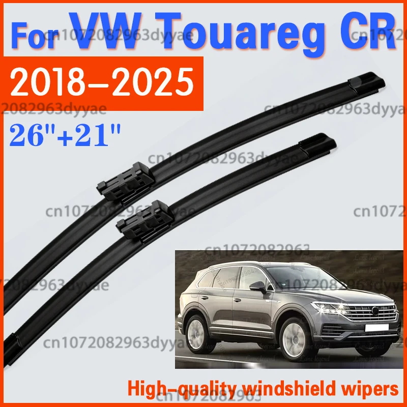 Wiper LHD Front Wiper Blades For Volkswagen VW Touareg CR 2018 - 2025 Windshield Windscreen Window Rain Brushes 26
