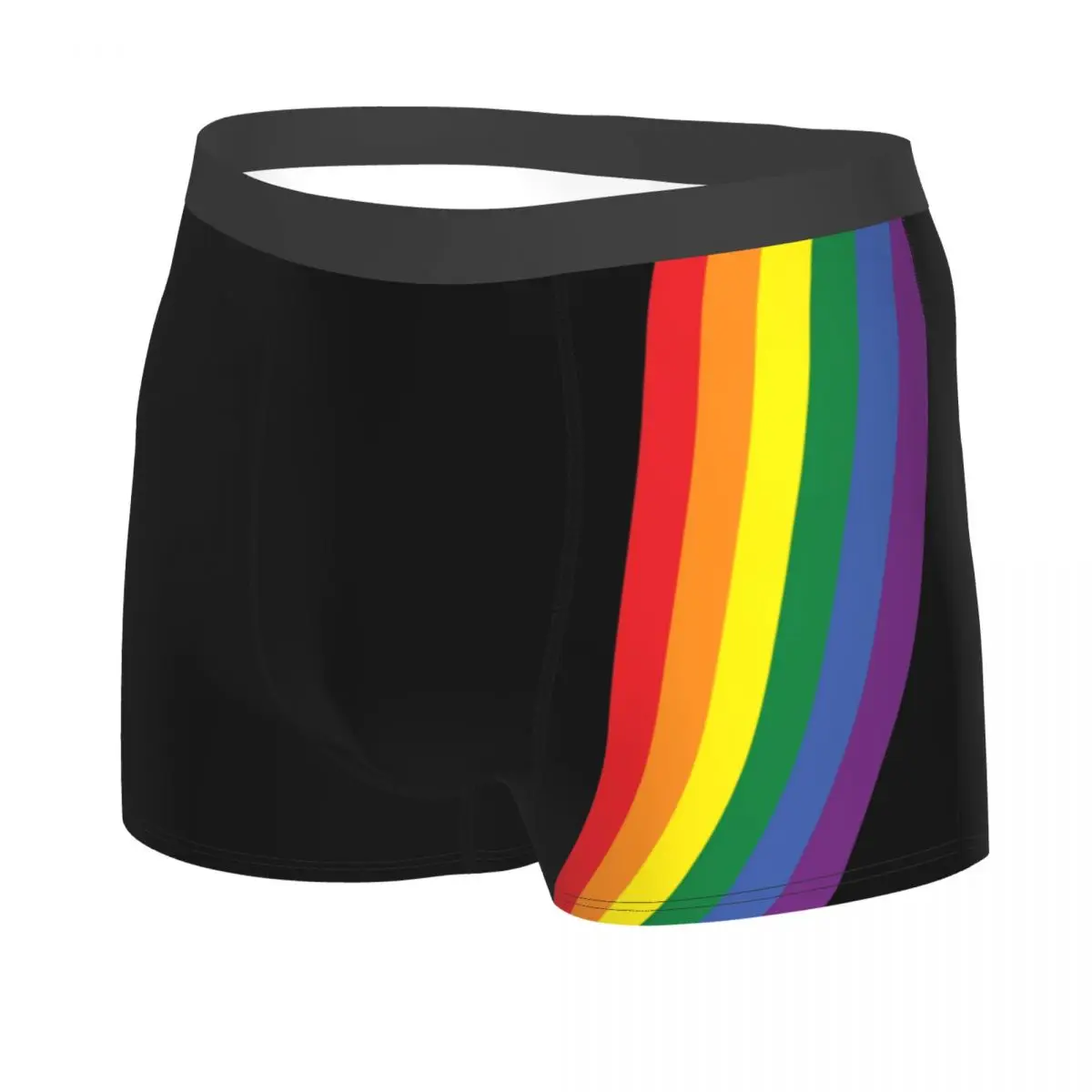 Custom Cool Rainbow Pride LGBT Boxers Shorts Panties Men's Underpants Comfortable Transgender Gay Lesbian Briefs Underwear