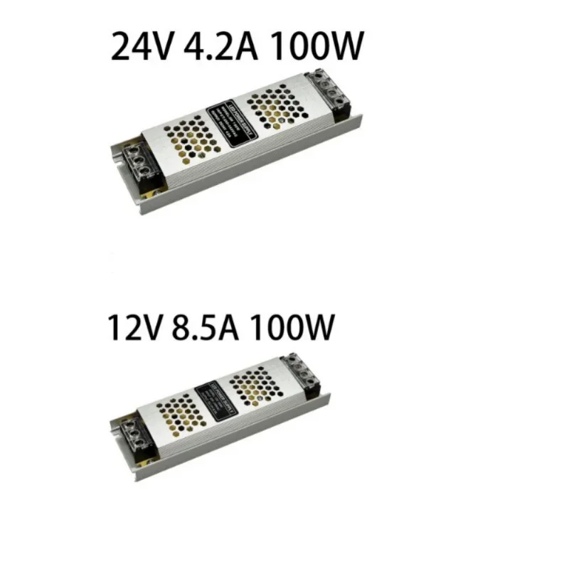 Fuente de alimentación LED ultradelgada DC12V 24V, transformadores de iluminación 60W 100W 150W 200W 300W, adaptador de Controlador LED, convertidor