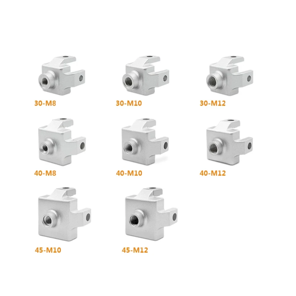 Aluminum Profile 3030-M8 4040-M10 4545-M12 Connectors Aluminum Alloy Accessories Machine Foot Connectors Thickened Fixing Blocks