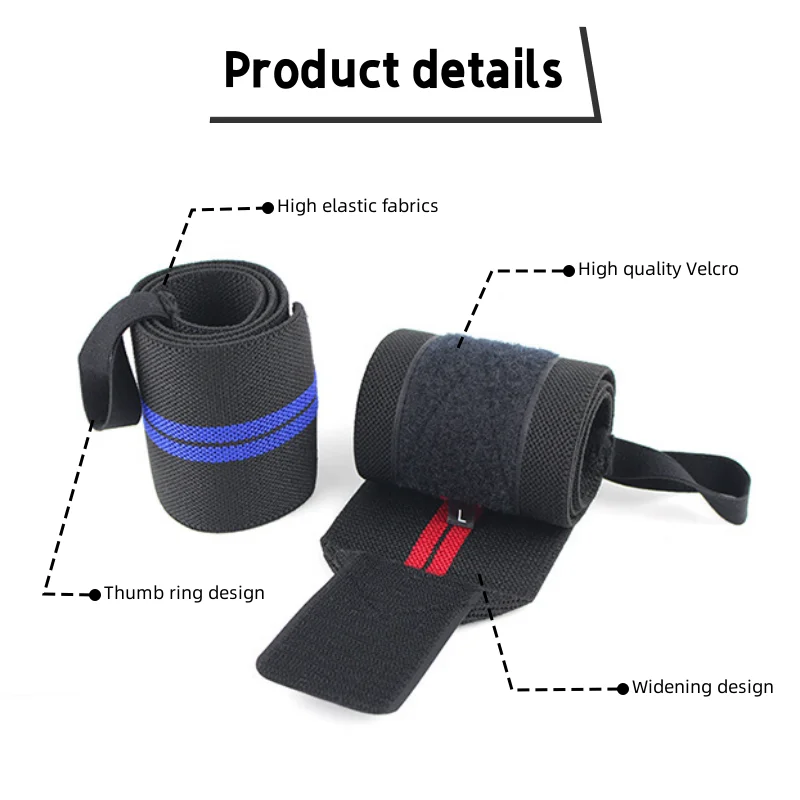 1 Pair Weightlifting Wrist Wraps with Thumb Loop Avoid Injury & Maximize Grip Wrist Strap Support for Gym & Crossfit Wrist Brace