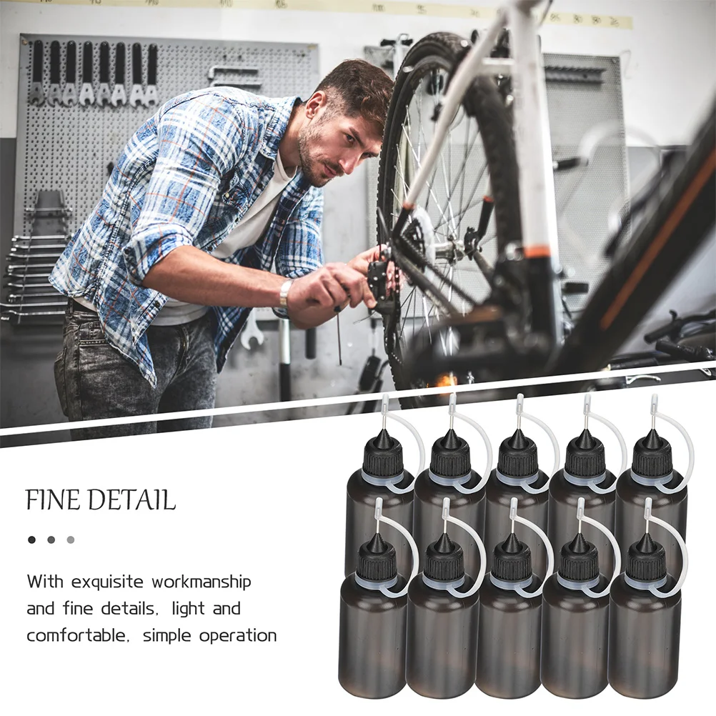 

10Pcs Needle Tip Squeeze Bottles Plastic Glue Applicator Bottles for Fine Art Crafts Dispensing Precision Needle