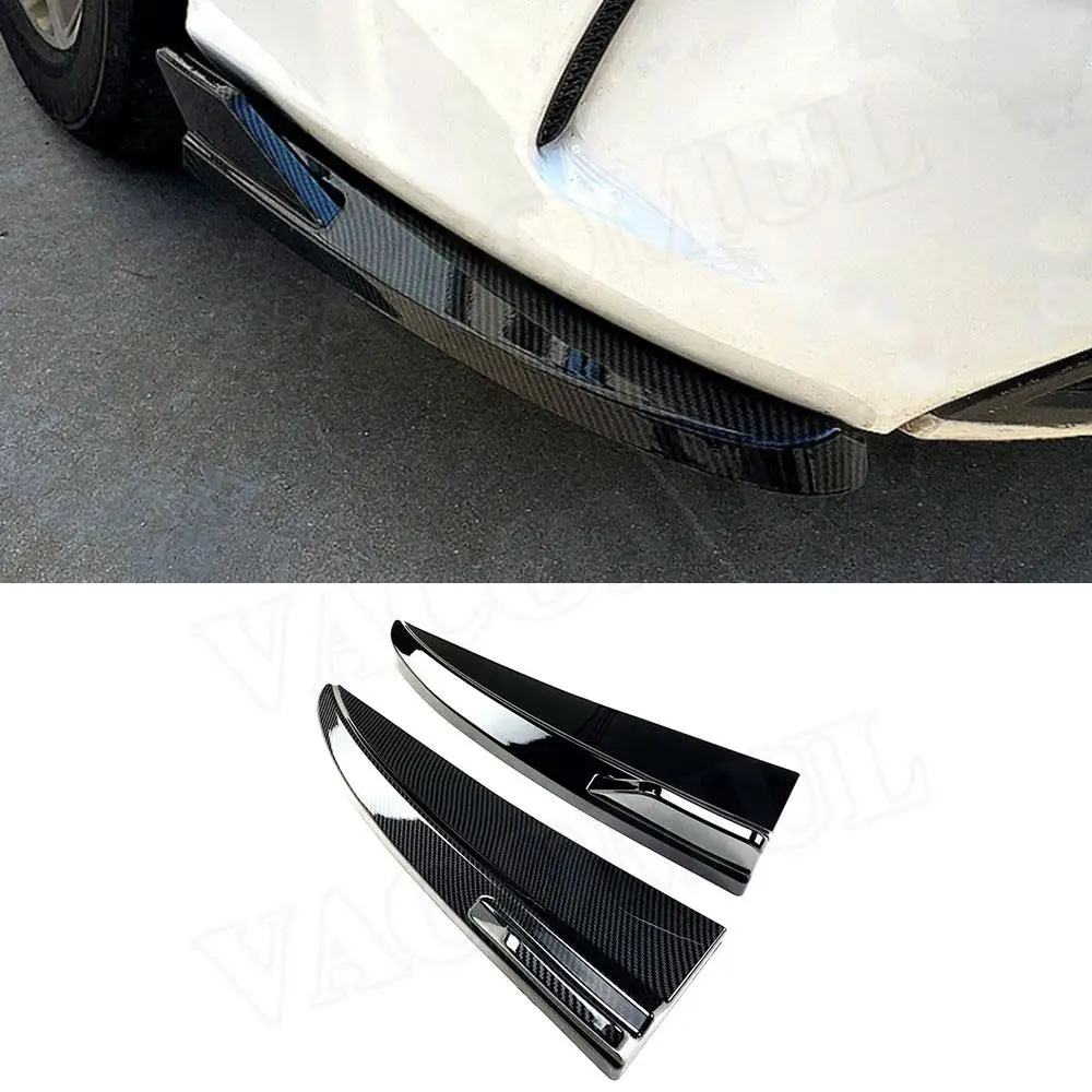 

Carbon Look Rear Bumper Lip Splitters Flaps Apron for Mercedes Benz C Class W205 C180 C200 C300 C63 AMG Sedan 2015-2021