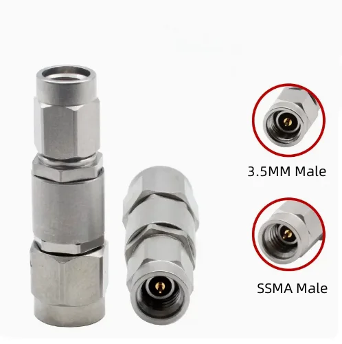 New SSMA To 3.5MM Stainless Steel Adapter 18GHZ SSMA Male To 3.5MM Female Millimeter Wave Adapters