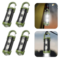 COB LED Keychain Flashlight Multifunctional Pocket Flashlight 4 Light Modes Portable Keychain Torch for Outdoor Emergency