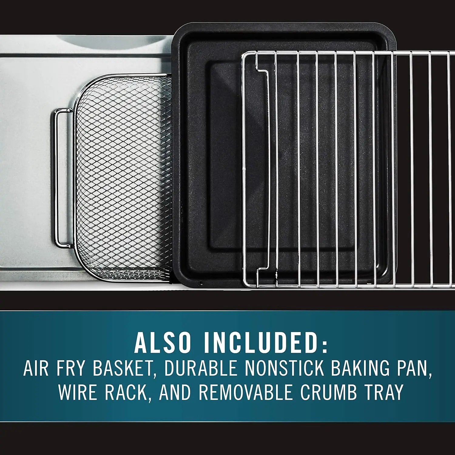 Four pour friteuse à air, four grille-pain 11 en 1, friteuse à air au chlore, 26.4 QT/25 L, convient aux pizzas de 12 po, acier inoxydable