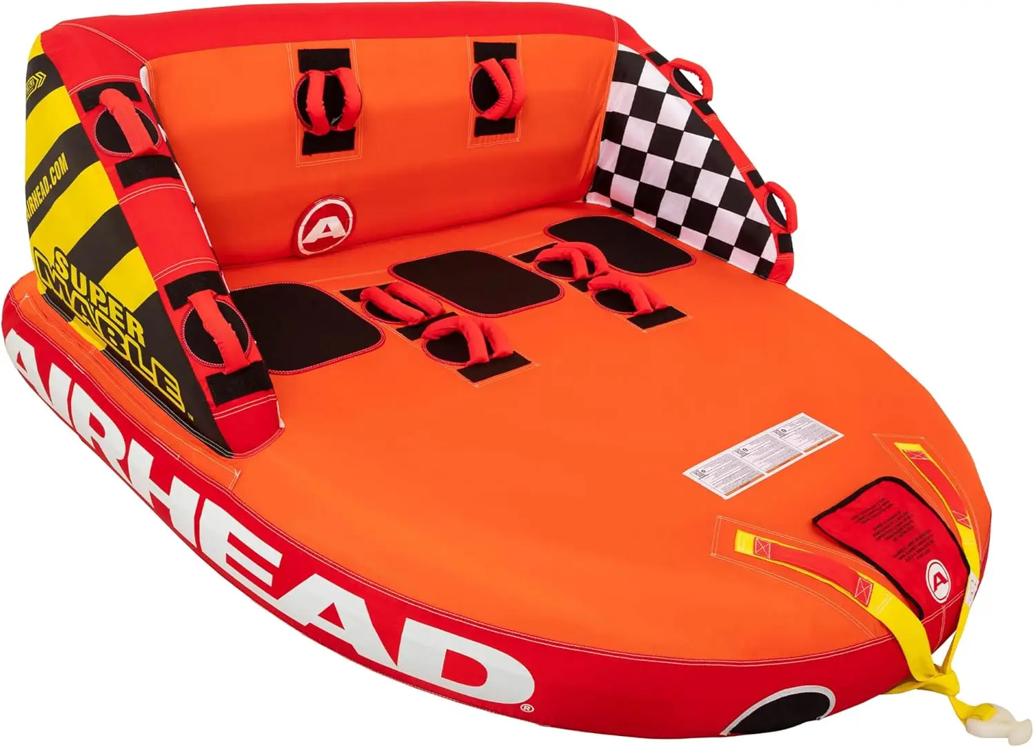 

Mable Towable Tube for Boating 1 4 Rider Inflatable Boat Tube for Water Tubing Heavy Duty Full Nylon Cover EVA Foam Pads Dual