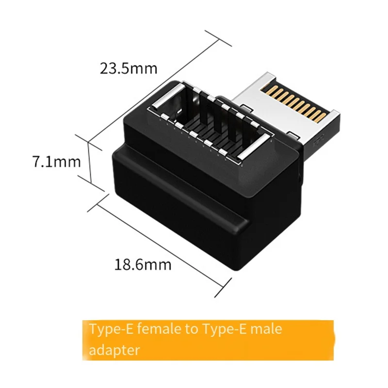 

Прочный кабельный адаптер USB 3.1 Type-C «папа» на «мама» Type-E, разъем разъема передней панели для быстрой передачи данных