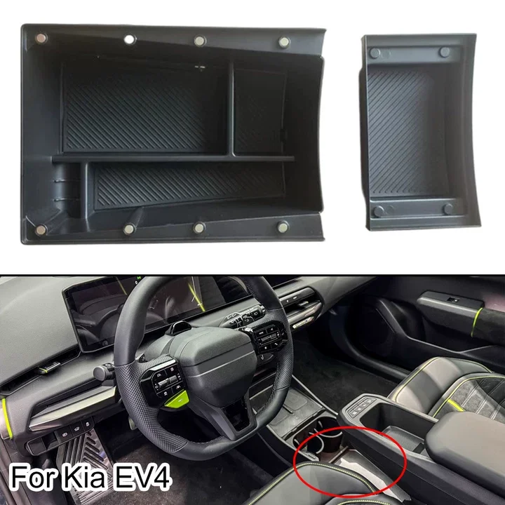 

Car Center Console Lower Storage Box For Kia EV4 2025+ Internal Organizer Tray Direct Installation Car Interior Storage Box