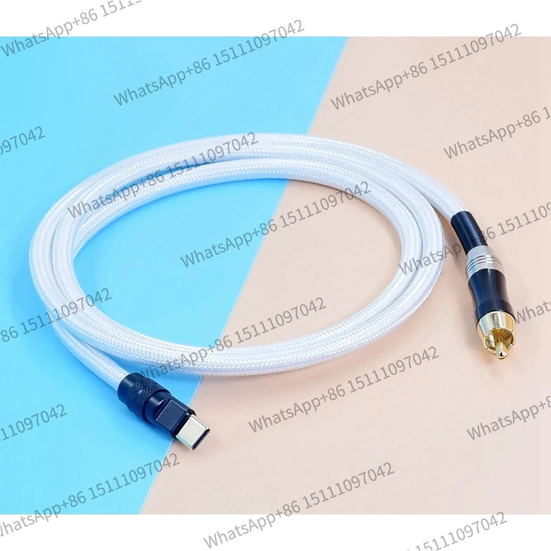 Type-C USB A to RCA Coaxial Audio Cable for Android Mobile Phone Computer Support DSD64 16/24 bit DAC DSP