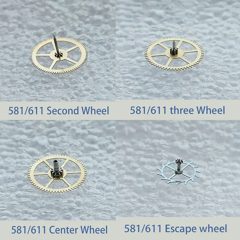 Watch Accessories Shanghai Movement 581 611 Escaping Wheel Escaping Fork Center Wheel Three Wheel Second Wheel