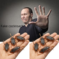 Halloween Props Terror Plastic Cockroaches Joke Decoration Props Rubber Toy Gags Practical Jokes Toys Plastic Bugs Cockroach