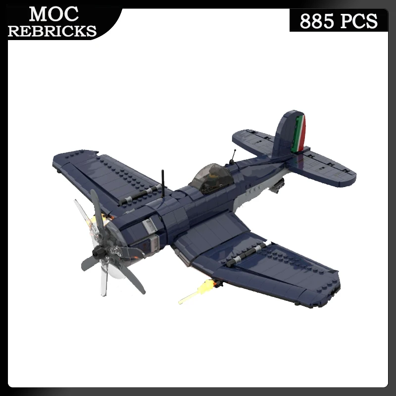 

Military Series Weapons Corsair Mk4 Personnel Carrier Fighter MOC Building Block Aircraft Educational Toy Brick Children Gifts