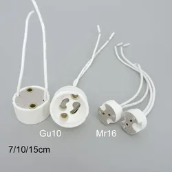 2/5/10x Ceramic GU10 MR16 MR11 GU5.3 G4 lamp holder socket base adapter extension Wire Connector Socket for LED Halogen Light T